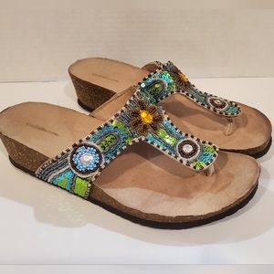 Croft & Barrow Beaded Sandal, Size 10